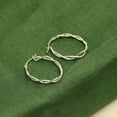 thumbnail image 4 of LeCalla 925 Sterling Silver Irish Celtic Knot Twisted Hypoallergenic Click Top Hoop Earrings for Women and Teen 30MM, 4 of 9