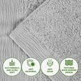 thumbnail image 3 of BNM Rayon from Bamboo Cotton Blend 8 Piece Bathroom Towel Set, Platinum, 3 of 12