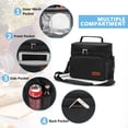 thumbnail image 2 of Lunch Bags for Women Men, Leakproof Lunch Box with Adjustable Shoulder Strap, Reusable Lunch Bags for Office Work School Picnic Beach, Lunch Cooler Bag, 7L Lunch Pail, Black, 2 of 7