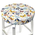 thumbnail image 3 of KLL Flowers Butterfly Round Bar Chair Cushion Cover 14 inch ,Bar Stool Protector with Elastic, Soft Washable, 3 of 6