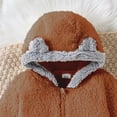 thumbnail image 5 of YDFCWXW Winter Snowsuit Baby Fleece Warm Jumpsuit Outwear Romper Clothes Girls Boys (Brown, 6-9 Months), 5 of 9