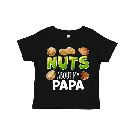 

Inktastic Nuts About My Papa Peanut Almond Pistachio Gift Toddler Boy or Toddler Girl T-Shirt