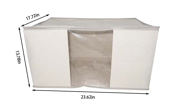 Mainstays Canvas and Clear Closet Storage Organizer Bag