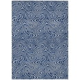 thumbnail image 2 of HomeRoots 599824 9 x 12 ft. Navy Blue & Gray Abstract Washable Indoor & Outdoor Rectangle Area Rug, 2 of 5