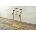 thumbnail image 2 of Kingston Brass SCC3307 Edenscape 34-7/16 Inch Freestanding Pedestal 3-Tier Y-Style Towel Rack in Brushed Brass, 2 of 7