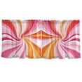 thumbnail image 7 of Yayeee Kitchen Curtains Tier Set of 2 Light Filtering 57"x24" Over Sink Window Panels, Swirling Lines, 7 of 7