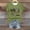 Green, variant on Beige Casual Women's Tops Crew Neck Halloween Pumpkin Shirt, Spooky Season Tee, Fall Graphic Short Sleeve Tee L