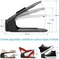 thumbnail image 2 of 10 Pack Adjustable Shoe Rack, Stack Shoes, Shoe Organizer, Space Saving Shoe Rack Holder (Black), 2 of 5