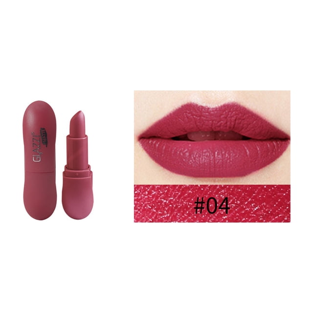 Fiudx Lápiz Labial Mate de Diamante, Color Levadura, Antiadherente, Lápiz Labial Que No Se Decolora.