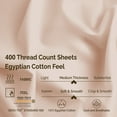 thumbnail image 4 of Superior 4-Count 400 Thread Count Pink Egyptian Cotton Sheet Set, California King, 4 of 8
