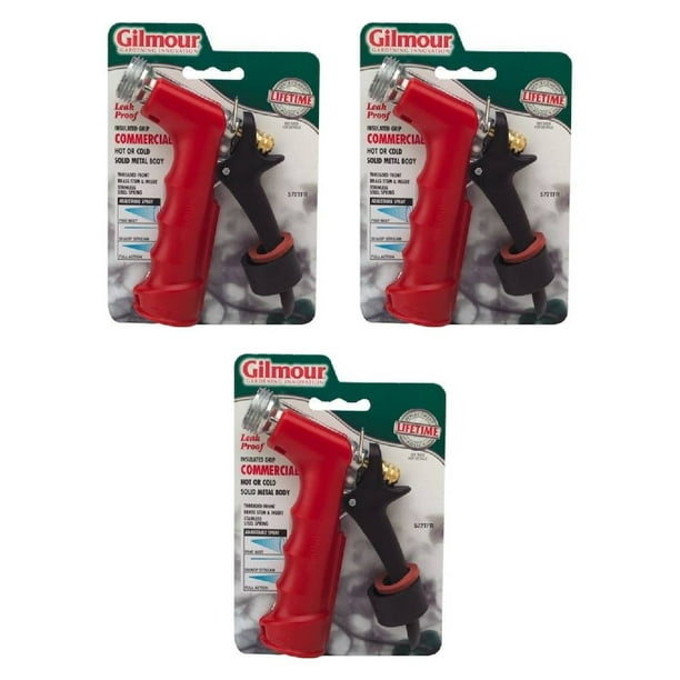Gilmour Spray Nozzle Garden Hose Trigger Adjustable Spray 0572 Red