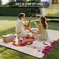 thumbnail image 4 of Valentine's Day Outdoor Rug for Patio/Deck/Porch, Non-Slip Large Area Rug 5 x 8 Ft, Red Flamingos Roses Love Romance Beige Indoor Outdoor Rugs Washable Area Rugs, Reversible Camping Rug Carpet Runner, 4 of 8