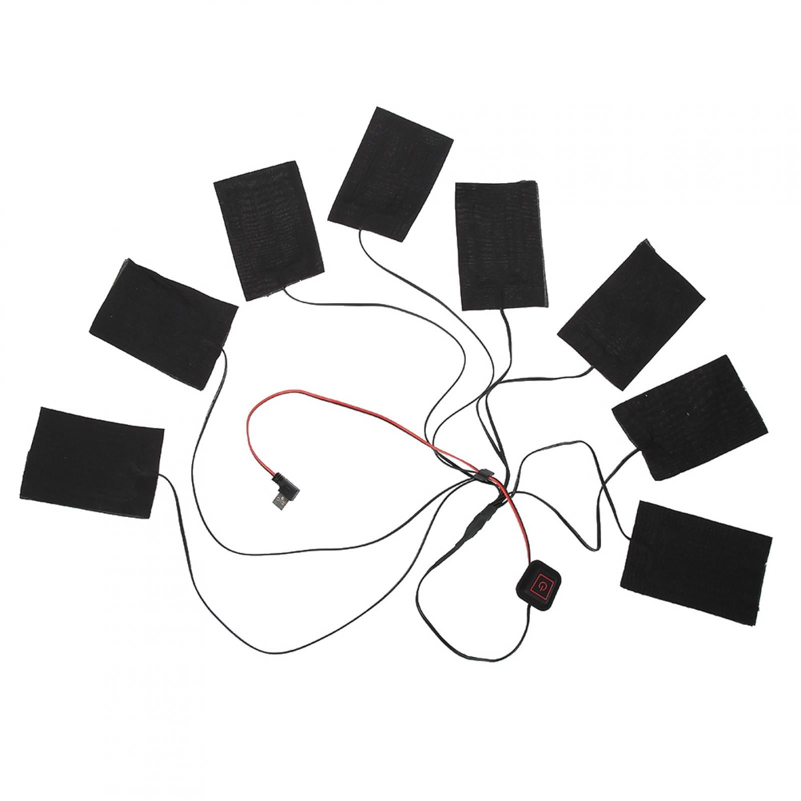 Tebru Winter Heated Jacket Vest Metal Fiber Heating Pads Electric Warm