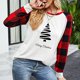 thumbnail image 5 of ICHUANYI Clearance Christmas Shirts For Women Plaid Splicing Tops Long Sleeve Trendy Sweatshirts Blouse Tops ICHUANYI "ICHUANYI", 5 of 5