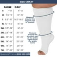 thumbnail image 3 of Opaque Unisex Compression Stockings 20-30mmHg with Open Toe - White, Small, 3 of 11