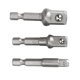 thumbnail image 2 of 3pcs Drill Socket Adaptor Hex Drive To 1/4" 3/8" 1/2" Drive Impact Driver, 2 of 3