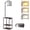 Dark Brown, variant on AOHAO Floor Lamp with Table, End Table with Shelves with USB Port, Lamps for Living Room,Walnut