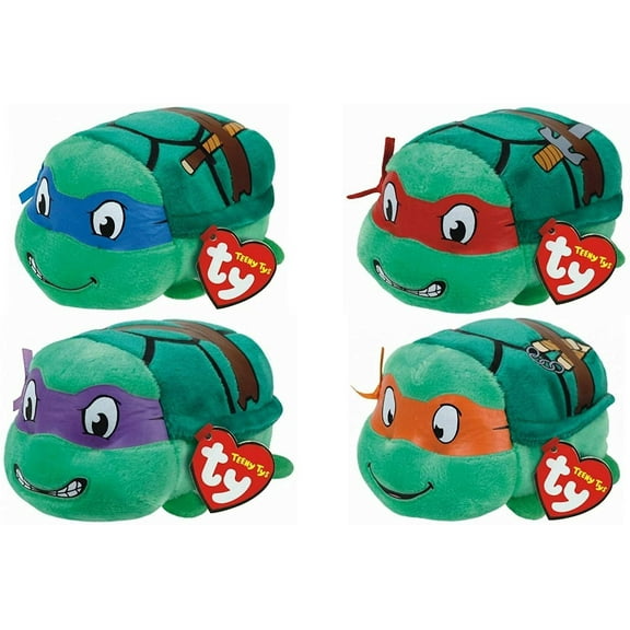 4 Teeny Ty Teenage Mutant Ninja Turtles -  Leonardo Raphael Donatello Michelangelo