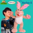 thumbnail image 3 of Living Puppets: Herbie II The Big Rabbit - 24" Plush Hand Puppet, Handmade, Moving Mouth, Soft Animal Companion Character, Play & Develop Toy, Kids 3+, 3 of 8