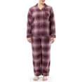 thumbnail image 3 of Wrangler Women's Flannel Button-Down Pajama Set, 2-Piece, Sizes S-4X, 3 of 20