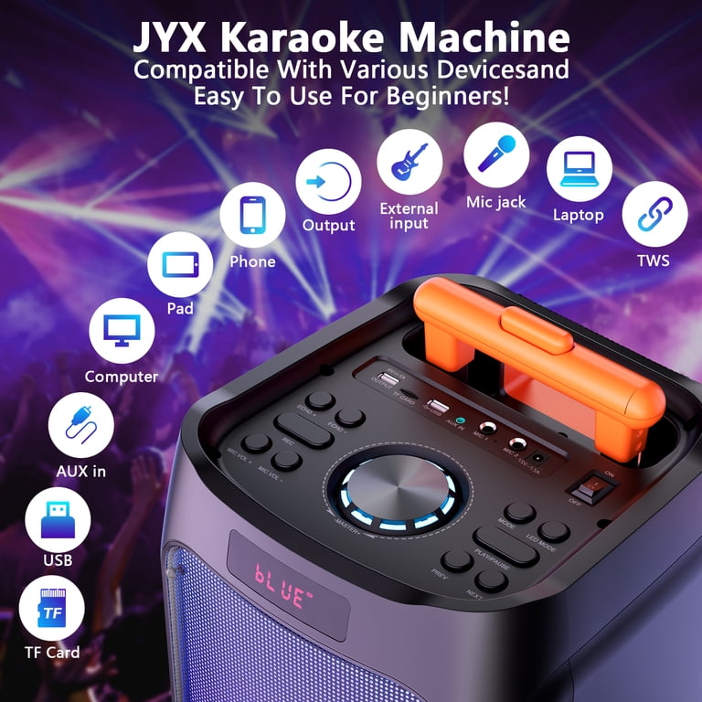 JYX Large Bluetooth Speaker, Portable Party Speaker with Wheels