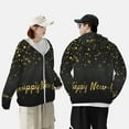 thumbnail image 4 of Fotbe Happy New Year Chaqueta con Protección Solar UPF 50+ para Hombre y Mujer, Camisa con Capucha y Bolsillos-X-Large, 4 of 7