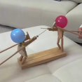 thumbnail image 4 of Balloon Bamboo Man Battle Game,2024 New Handmade Wooden Fencing Puppets, Punching Whack A Pack Balloons Man Battle, 4 of 5