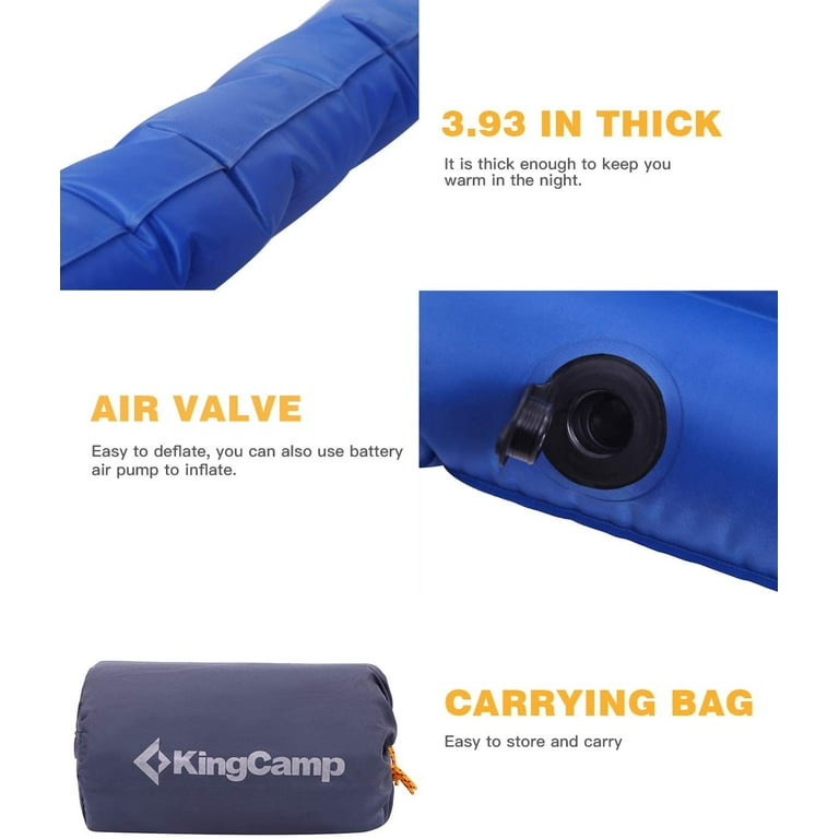 KingCamp Double Inflatable Camping Sleeping Pad Lightweight