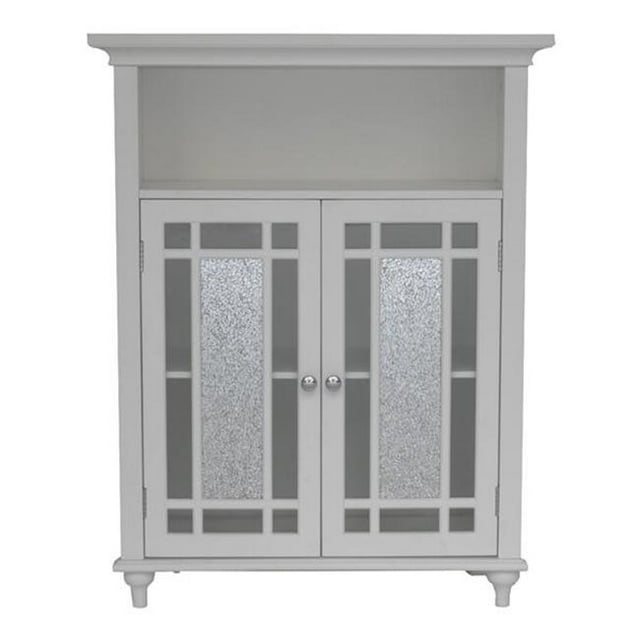 Elegant Home Fashions ELG-529 Armoire de Sol à Double Porte Windsor - Blanc