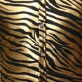 thumbnail image 5 of Men's Novelty Zebra Print Shiny Bronzing Dress Shirt Stretch Long Sleeve Button Down Sparkle Party Shirts, 5 of 6