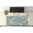 thumbnail image 2 of Floral Computer Mouse Pad, Marrakech Ornament with Abstract Paisley Style Nature Inspired Motifs, Rectangle Non-Slip Rubber Mousepad X-Large, 35" x 15" Gaming Size, Teal and Beige, by Ambesonne, 2 of 2