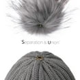 thumbnail image 6 of Fdelink Beanie Hat Winter Hats Womens Winter Knitted Hat with Faux Pom Warm Knit Cap for Women Dark Gray, 6 of 7