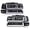 Clear lens Black Housing Amber Reflector, variant on CROSSDESIGN LED SIGNAL+BAR DRL Headlights Fit for Chevy Silverado/Suburban 1999-2006 Headlamps