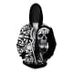thumbnail image 1 of Sudadera con capucha informal y versátil con estampado de calavera personalizado para hombre con cremallera Sudadera con capucha para hombre cómoda y elegante, 1 of 4