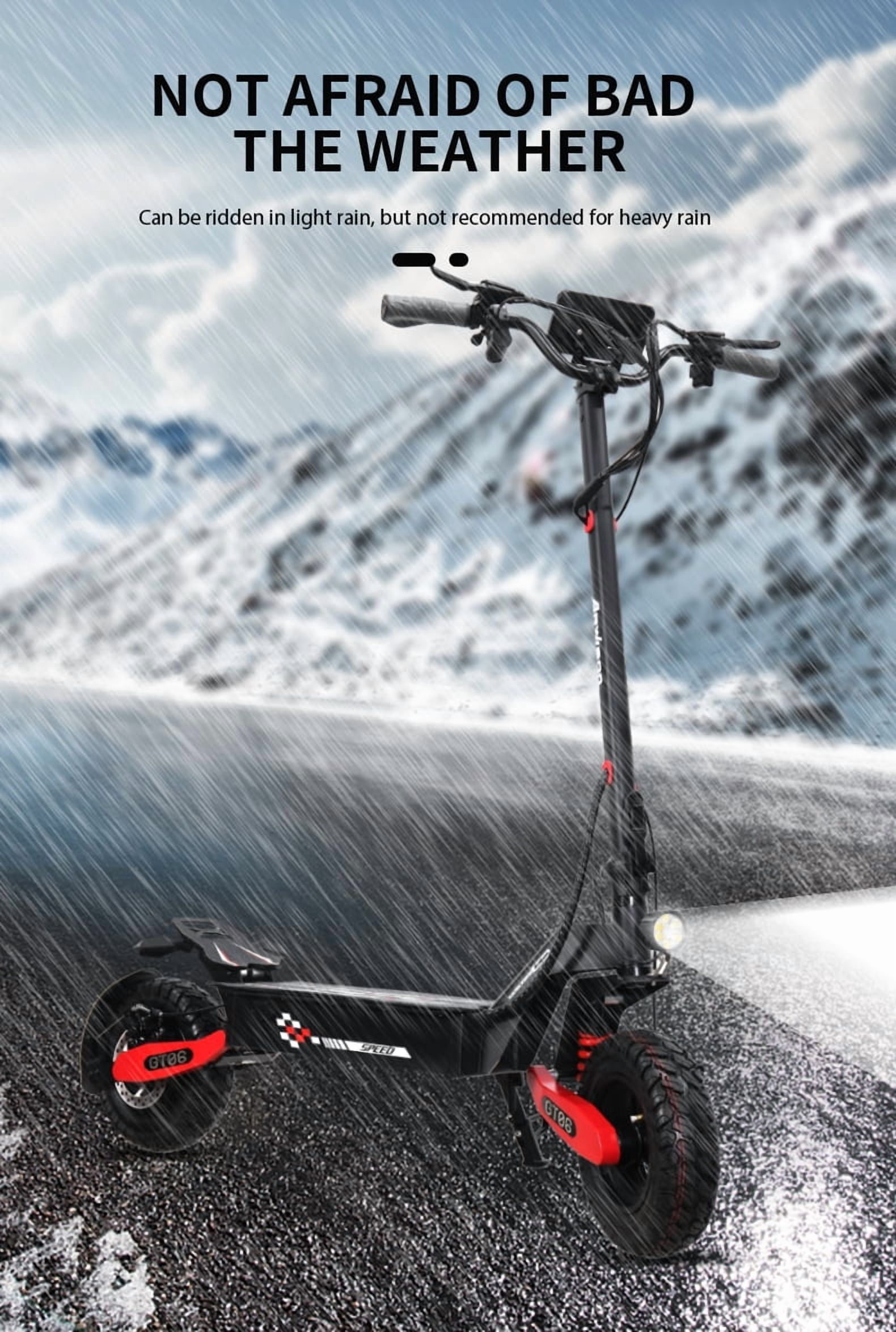 GT06 Electric Scooter for Adults, 1200W Peak ,48V 23.4AH Foldable Fast E Scooter, Up to 30MPH Top Speed, 11" Off-Road Tires, 330lbs MAX Load
