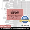 TreeSeek 15 Generation Pedigree Chart, 5 Pack, Blank Genealogy Forms