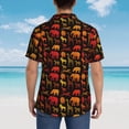 thumbnail image 4 of Fotbe Animal Camisa Hawaiana para Hombre Unisex – Camisa Casual de Verano con Botones de Manga Corta de Algodón y Lino,3X-Large, 4 of 7