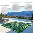 thumbnail image 4 of Fsddascl Palm Leaf Outdoor Rug for Patio/Deck/Porch, Non-Slip Large Area Rug 4 x 6 Ft, Green Tropical Plant Summer Nature Scenery Indoor Outdoor Rugs Washable Area Rugs, Camping Rug Carpet, 4 of 5