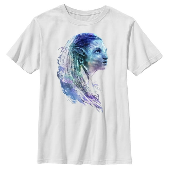 Boy's Avatar: The Way of Water Ocean Neytiri Graphic Tee White Large
