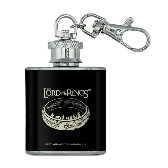 Lord of the Rings The Journey Stainless Steel 1oz Mini Flask Key Chain