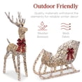 thumbnail image 5 of Best Choice Products XL Lighted Christmas 5ft Reindeer & Sleigh Holiday Outdoor Decor Set w/265 LED Lights - Rattan, 5 of 7