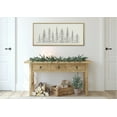 thumbnail image 3 of Kate and Laurel Sylvie Minimalist Evergreen Trees Sketch BW Framed Canvas Wall Art by The Creative Bunch Studio, 18x40 Bright Gold, Minimal Christmas Tree Art for Wall, 3 of 7