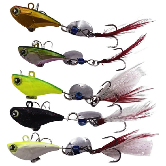 Happy Date 14g Fishing Lures Spinnerbait for Bass Trout Salmon Walleye Hard Metal Spinner Baits Kit