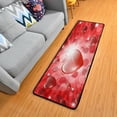 thumbnail image 3 of SKYSONIC 2'X6' Valentine`s Day Hearts Red Runner Rug with Rubber Backing, Bling Bling Love Non Slip Entryway Rug Runner Washable Soft Area Rug Carpet for Hallway Bedroom Kitchen Decor, 3 of 6