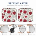 thumbnail image 6 of Xecao Leaves And Anemone Flowers In Red Grey for Foldable Car Sun Shades (2-Pack) offer sun protection with an easy-fold design for convenient windshield shading., 6 of 7