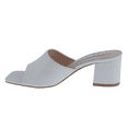 thumbnail image 3 of Info-1 Women Open Toe Slip On Block Chunky Low Heels Mules Pumps Slides White USA Size 8.5, 3 of 5