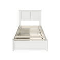 thumbnail image 2 of Felicity Twin XL Wood Platform Bed with Panel Footboard & Drawers in White, 2 of 5