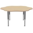 thumbnail image 3 of ECR4Kids 60in Flower Premium Thermo-Fused Adjustable Activity Table Maple/Maple/Black - Super Leg, 3 of 8