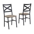 thumbnail image 4 of Rustic Industrial Wood Grey Wash Dining Chair, Set of 2 by Manor Park, 4 of 10