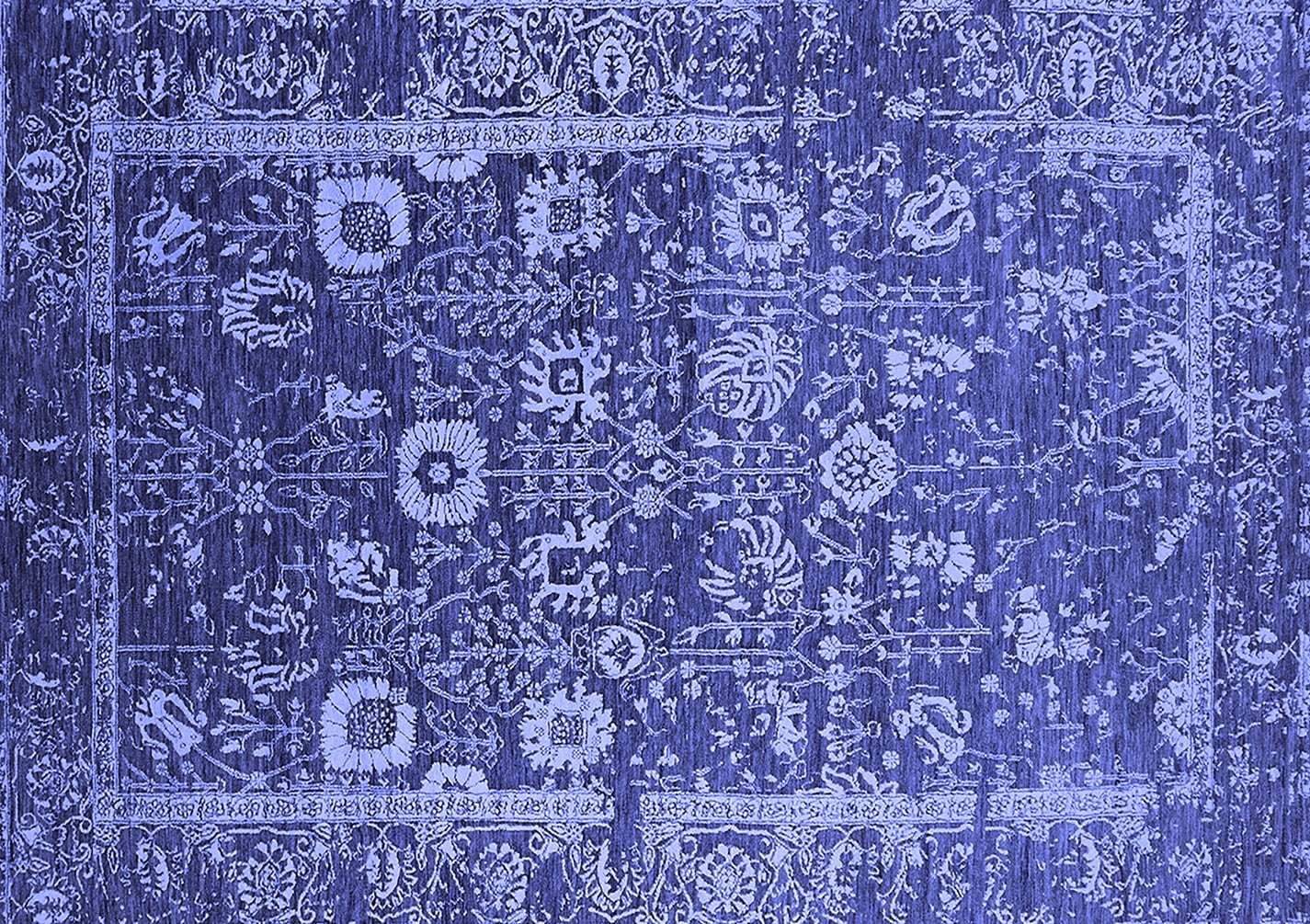Ahgly Company Indoor Rectangle Oriental Blue Industrial Area Rugs, 6' x